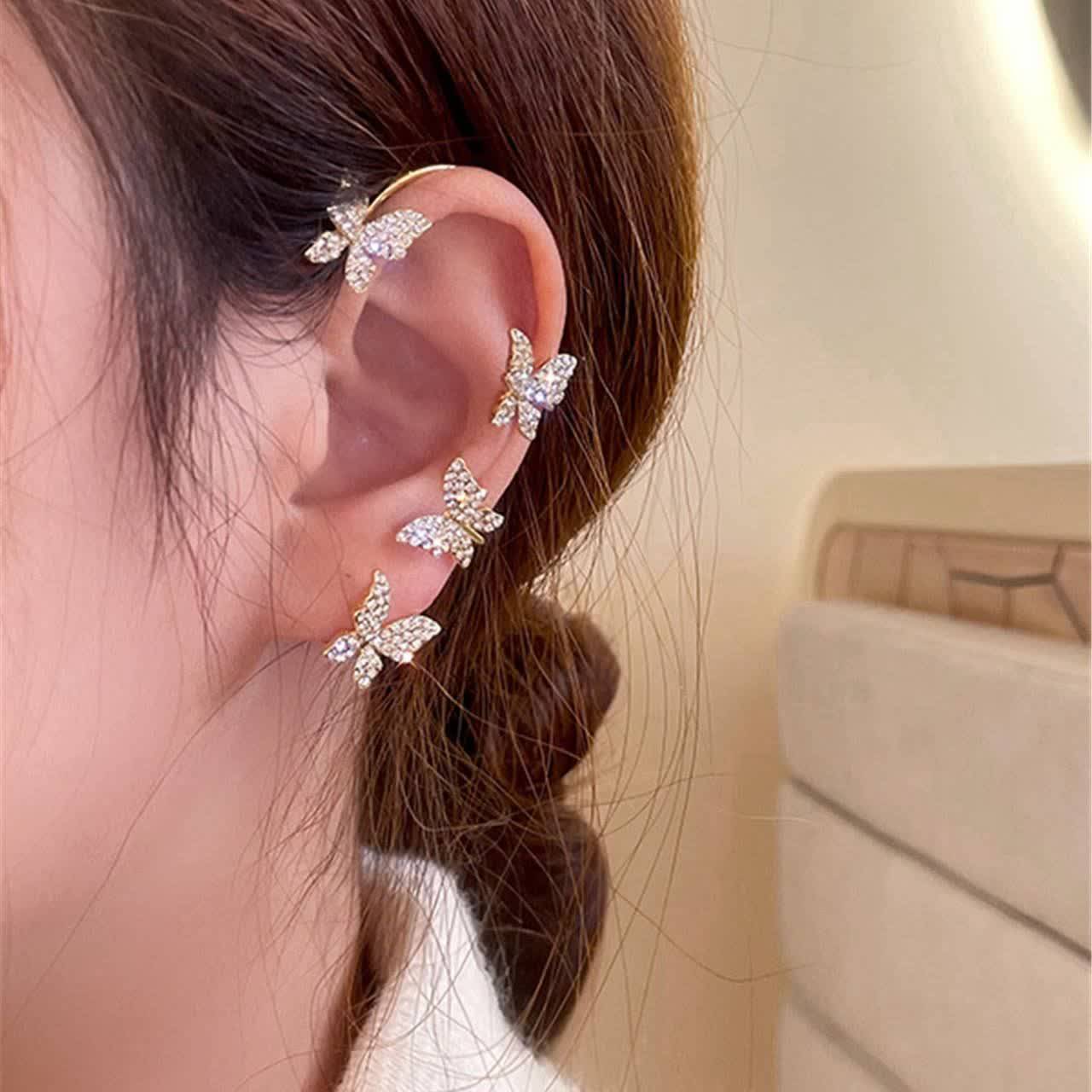 گوشواره بدون درد پروانه ای