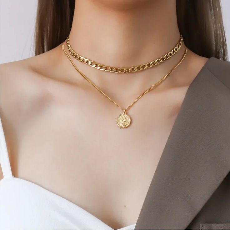 گردنبند زنانه دولاین کارتیر و الیزابت استیل