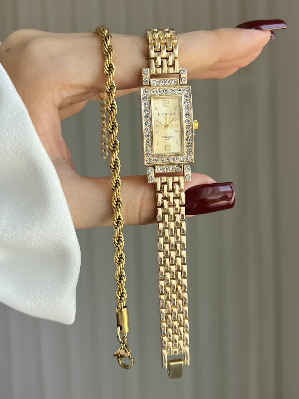 ساعت زنانه هانگیری نگین‌دار